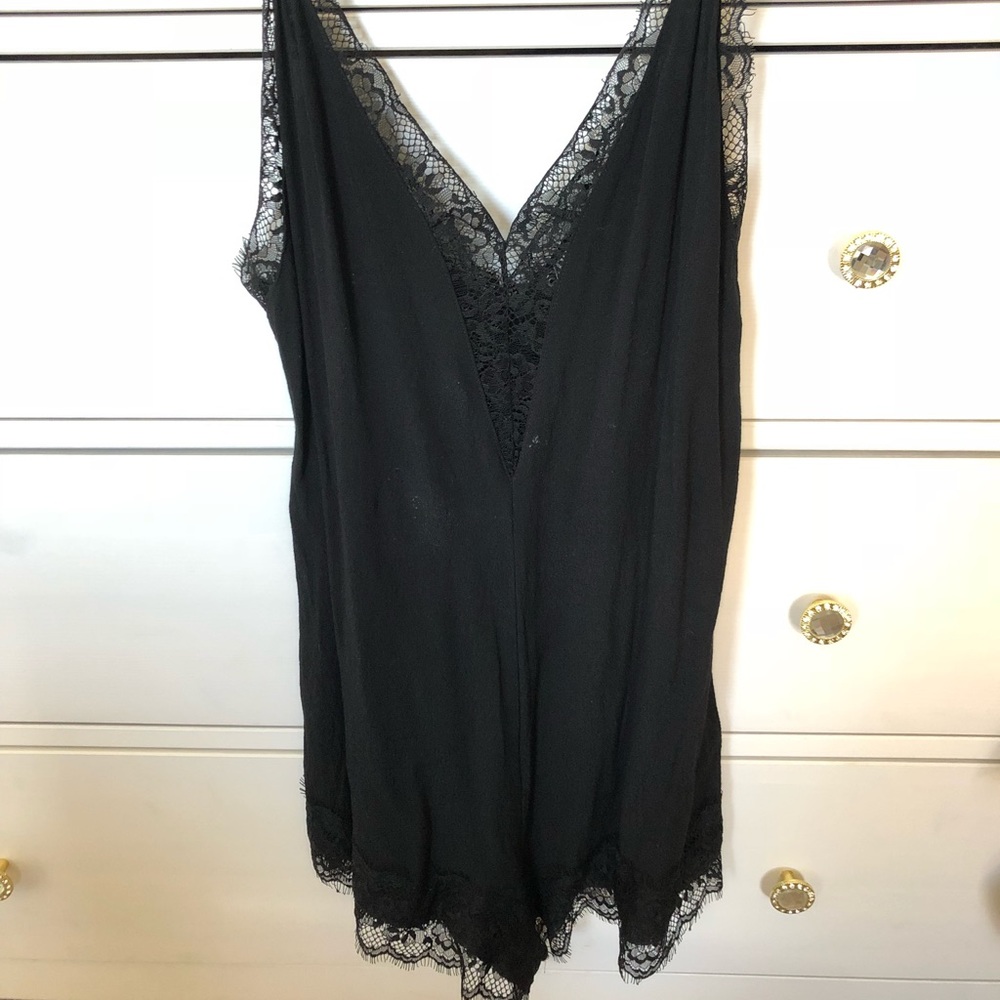Black lace romper